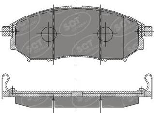 SCT-MANNOL SP390 - Brake Pad Set, disc brake www.autospares.lv