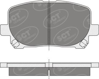 SCT-MANNOL SP 349 PR - Brake Pad Set, disc brake www.autospares.lv