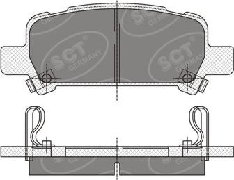 SCT-MANNOL SP 341 PR - Bremžu uzliku kompl., Disku bremzes autospares.lv