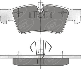 SCT-MANNOL SP 353 PR - Bremžu uzliku kompl., Disku bremzes www.autospares.lv