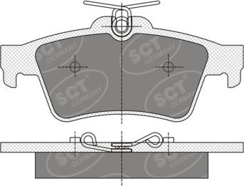 SCT-MANNOL SP 357 - Тормозные колодки, дисковые, комплект www.autospares.lv