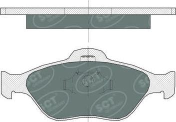 SCT-MANNOL SP 363 PR - Brake Pad Set, disc brake www.autospares.lv