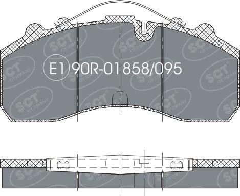 SCT-MANNOL SP 305 PR - Brake Pad Set, disc brake www.autospares.lv