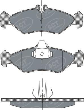 SCT-MANNOL SP 301 PR - Тормозные колодки, дисковые, комплект www.autospares.lv