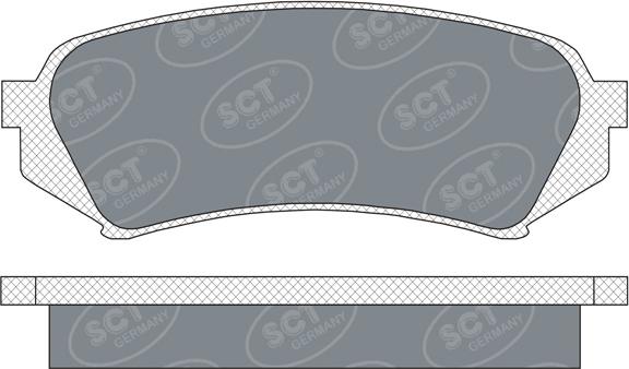 SCT-MANNOL SP 307 PR - Brake Pad Set, disc brake www.autospares.lv