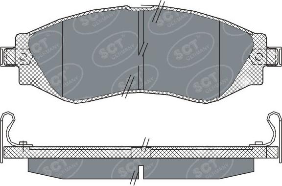 SCT-MANNOL SP310 - Bremžu uzliku kompl., Disku bremzes www.autospares.lv