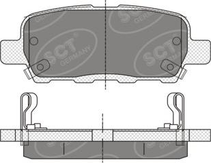 SCT-MANNOL SP 339 - Bremžu uzliku kompl., Disku bremzes www.autospares.lv