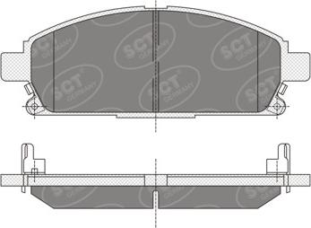 SCT-MANNOL SP 338 PR - Bremžu uzliku kompl., Disku bremzes www.autospares.lv