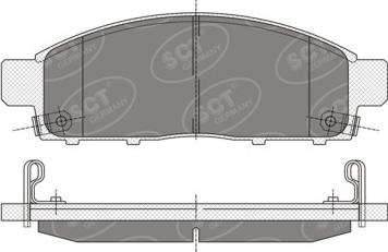 SCT-MANNOL SP 333 PR - Bremžu uzliku kompl., Disku bremzes www.autospares.lv