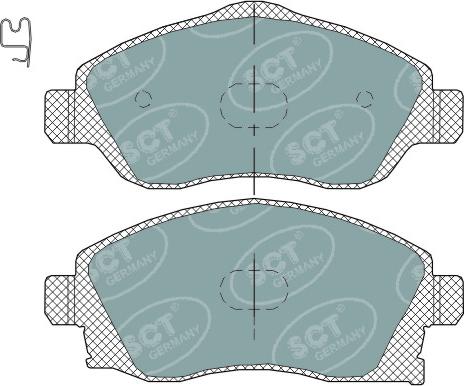 SCT-MANNOL SP 320 PR - Brake Pad Set, disc brake www.autospares.lv