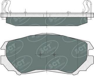 SCT-MANNOL SP370 - Brake Pad Set, disc brake www.autospares.lv