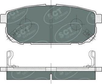 SCT-MANNOL SP 372 PR - Bremžu uzliku kompl., Disku bremzes autospares.lv