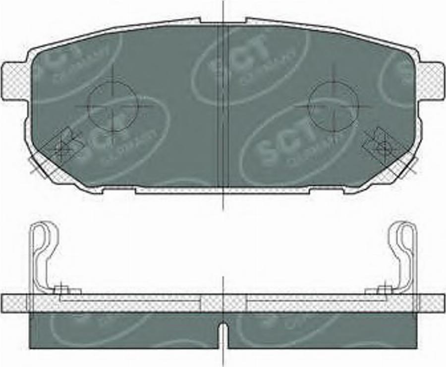 SCT-MANNOL SP372 - Bremžu uzliku kompl., Disku bremzes www.autospares.lv