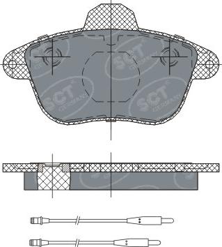 SCT-MANNOL SP 295 PR - Bremžu uzliku kompl., Disku bremzes autospares.lv