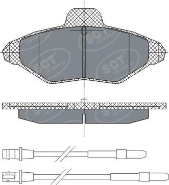 SCT-MANNOL SP 293 PR - Brake Pad Set, disc brake www.autospares.lv