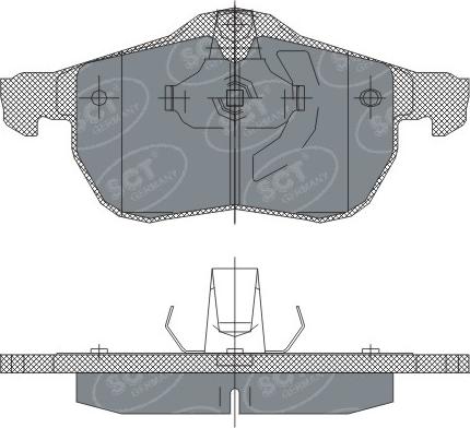 SCT-MANNOL SP 243 - Bremžu uzliku kompl., Disku bremzes www.autospares.lv