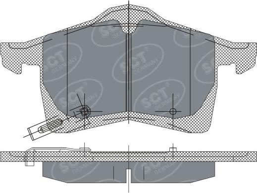 SCT-MANNOL SP 243 - Bremžu uzliku kompl., Disku bremzes autospares.lv