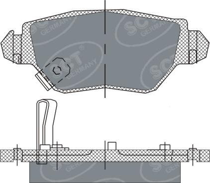 SCT-MANNOL SP 242 - Bremžu uzliku kompl., Disku bremzes www.autospares.lv