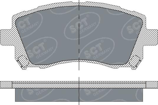 SCT-MANNOL SP 258 PR - Brake Pad Set, disc brake www.autospares.lv