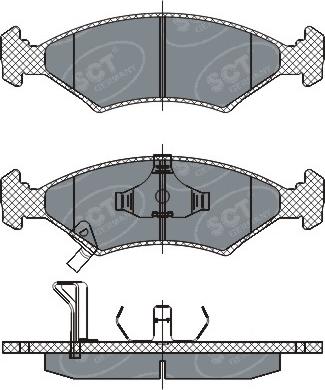 SCT-MANNOL SP 266 PR - Тормозные колодки, дисковые, комплект www.autospares.lv