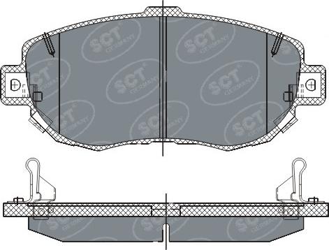 SCT-MANNOL SP261 - Bremžu uzliku kompl., Disku bremzes www.autospares.lv