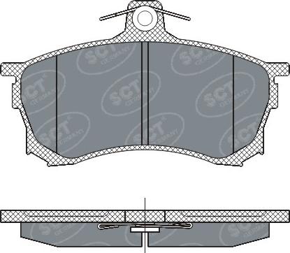 SCT-MANNOL SP 268 PR - Brake Pad Set, disc brake www.autospares.lv