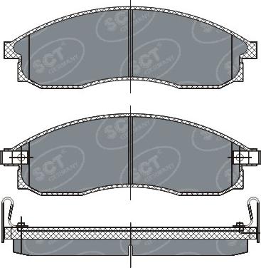 SCT-MANNOL SP 263 PR - Тормозные колодки, дисковые, комплект www.autospares.lv