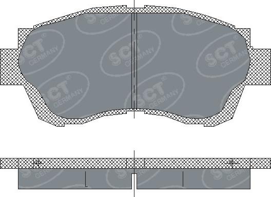 SCT-MANNOL SP 209 PR - Bremžu uzliku kompl., Disku bremzes www.autospares.lv