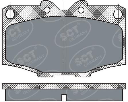 SCT-MANNOL SP 205 PR - Brake Pad Set, disc brake www.autospares.lv