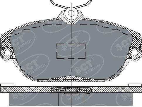 SCT-MANNOL SP201 - Bremžu uzliku kompl., Disku bremzes www.autospares.lv