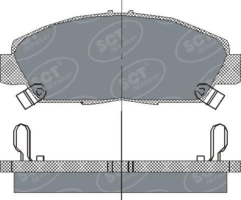 SCT-MANNOL SP 203 - Bremžu uzliku kompl., Disku bremzes www.autospares.lv