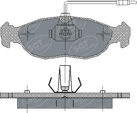 SCT-MANNOL SP 214 - Brake Pad Set, disc brake www.autospares.lv