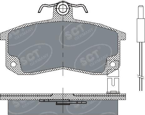 SCT-MANNOL SP 216 - Bremžu uzliku kompl., Disku bremzes www.autospares.lv