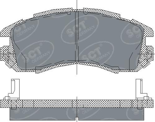 SCT-MANNOL SP 210 PR - Brake Pad Set, disc brake www.autospares.lv