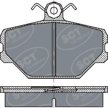 SCT-MANNOL SP 217 - Тормозные колодки, дисковые, комплект www.autospares.lv