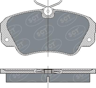 SCT-MANNOL SP 287 PR - Brake Pad Set, disc brake www.autospares.lv