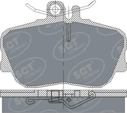 SCT-MANNOL SP234 - Bremžu uzliku kompl., Disku bremzes www.autospares.lv