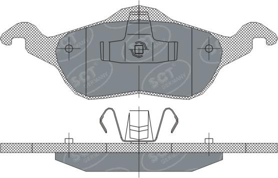 SCT-MANNOL SP 237 - Тормозные колодки, дисковые, комплект www.autospares.lv