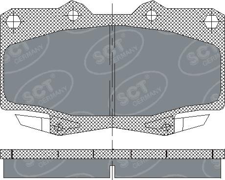 SCT-MANNOL SP 229 - Bremžu uzliku kompl., Disku bremzes www.autospares.lv