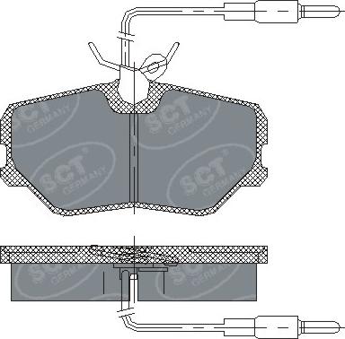 SCT-MANNOL SP221 - Bremžu uzliku kompl., Disku bremzes www.autospares.lv