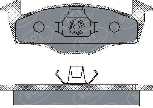 SCT-MANNOL SP 227 - Brake Pad Set, disc brake www.autospares.lv