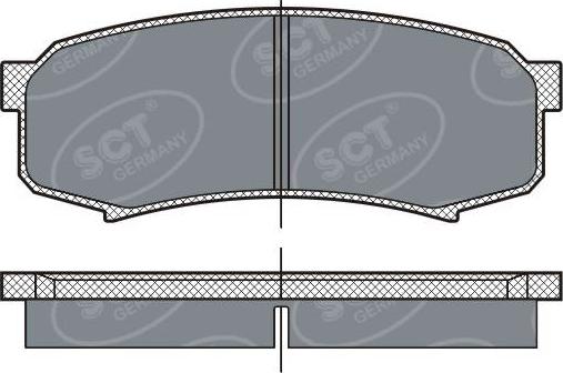 SCT-MANNOL SP 279 - Тормозные колодки, дисковые, комплект www.autospares.lv