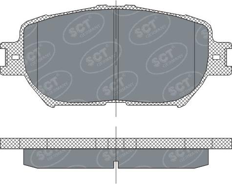 SCT-MANNOL SP 275 - Тормозные колодки, дисковые, комплект www.autospares.lv