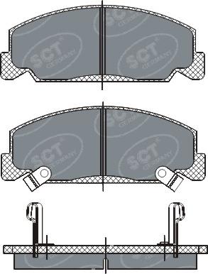 SCT-MANNOL SP 278 PR - Brake Pad Set, disc brake www.autospares.lv