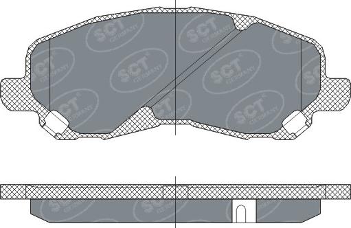 SCT-MANNOL SP 273 - Тормозные колодки, дисковые, комплект www.autospares.lv