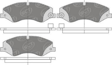 SCT-MANNOL SP 746 PR - Brake Pad Set, disc brake www.autospares.lv