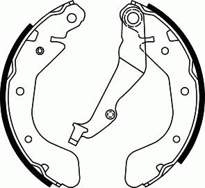 SCT-MANNOL SS 553 - Brake Shoe Set, parking brake www.autospares.lv