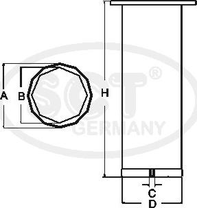 SCT-MANNOL SW 3896 - Sekundārā gaisa filtrs www.autospares.lv