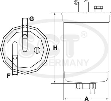 SCT-MANNOL ST 347 - Fuel filter www.autospares.lv