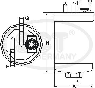 SCT-MANNOL ST 775 - Degvielas filtrs www.autospares.lv